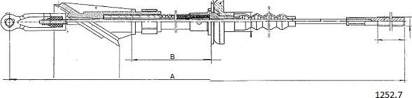 Cabor 1252.7 - Cavo comando, Comando frizione autozon.pro