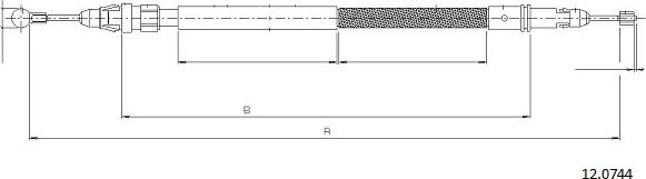 Cabor 12.0744 - Cavo comando, Freno stazionamento autozon.pro