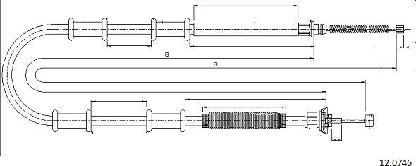 Cabor 12.0746 - Cavo comando, Freno stazionamento autozon.pro