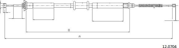Cabor 12.0704 - Cavo comando, Freno stazionamento autozon.pro