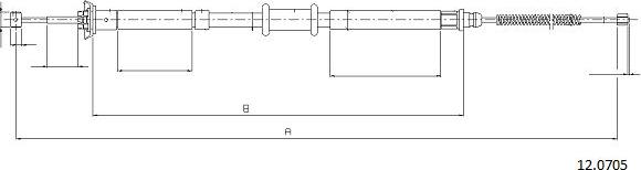 Cabor 12.0705 - Cavo comando, Freno stazionamento autozon.pro
