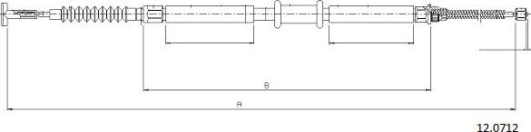 Cabor 12.0712 - Cavo comando, Freno stazionamento autozon.pro