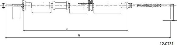 Cabor 12.0731 - Cavo comando, Freno stazionamento autozon.pro