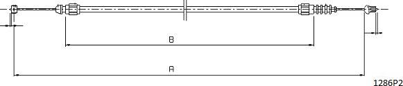 Cabor 1286P2 - Cavo comando cofano motore autozon.pro