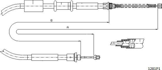 Cabor 1281P1 - Cavo comando, Freno stazionamento autozon.pro