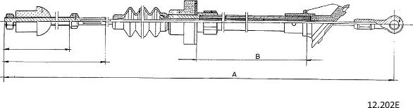 Cabor 12.202E - Cavo comando, Comando frizione autozon.pro