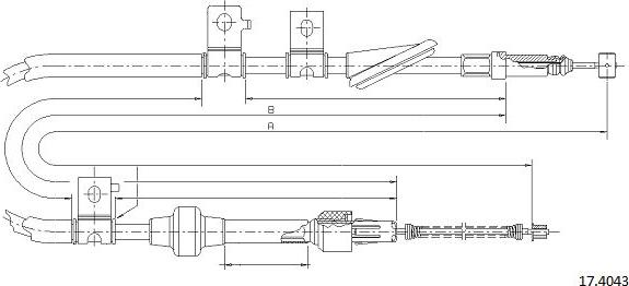 Cabor 17.4043 - Cavo comando, Freno stazionamento autozon.pro