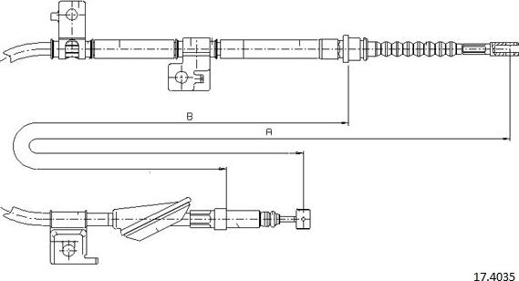 Cabor 17.4035 - Cavo comando, Freno stazionamento autozon.pro