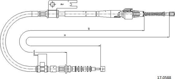 Cabor 17.0588 - Cavo comando, Freno stazionamento autozon.pro