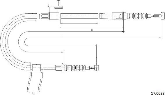 Cabor 17.0688 - Cavo comando, Freno stazionamento autozon.pro