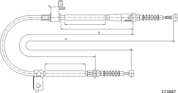 Cabor 17.0687 - Cavo comando, Freno stazionamento autozon.pro