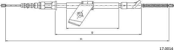 Cabor 17.0014 - Cavo comando, Freno stazionamento autozon.pro