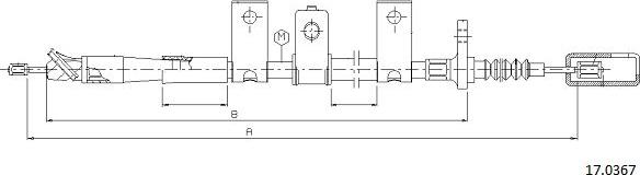 Cabor 17.0367 - Cavo comando, Freno stazionamento autozon.pro