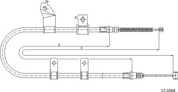Cabor 17.3504 - Cavo comando, Freno stazionamento autozon.pro