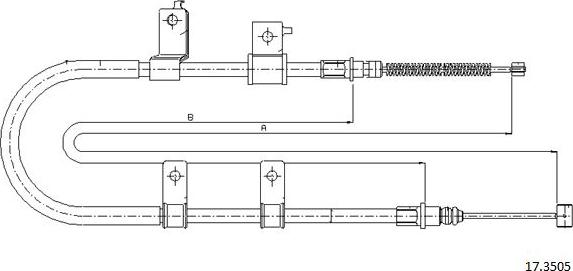 Cabor 17.3505 - Cavo comando, Freno stazionamento autozon.pro