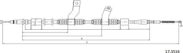 Cabor 17.3516 - Cavo comando, Freno stazionamento autozon.pro