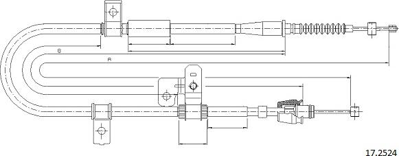 Cabor 17.2524 - Cavo comando, Freno stazionamento autozon.pro