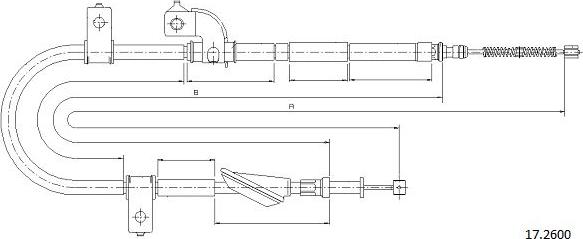 Cabor 17.2600 - Cavo comando, Freno stazionamento autozon.pro