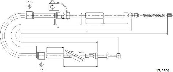 Cabor 17.2601 - Cavo comando, Freno stazionamento autozon.pro
