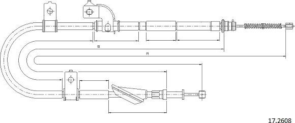Cabor 17.2608 - Cavo comando, Freno stazionamento autozon.pro