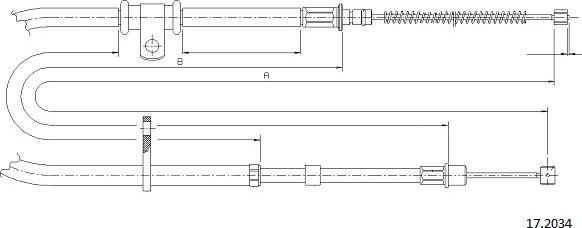 Cabor 17.2034 - Cavo comando, Freno stazionamento autozon.pro