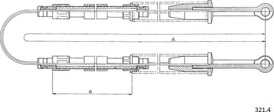 Cabor 321.4 - Cavo comando, Freno stazionamento autozon.pro