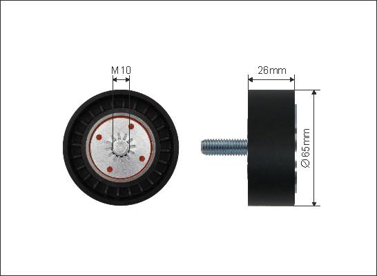 Caffaro 490-97 - Galoppino / Guidacinghia, Cinghia Poly-V autozon.pro