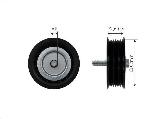 Caffaro 450-99 - Galoppino / Guidacinghia, Cinghia Poly-V autozon.pro