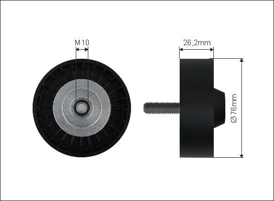 Caffaro 452-137 - Galoppino / Guidacinghia, Cinghia Poly-V autozon.pro