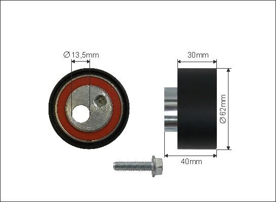 Caffaro 431-140 - Rullo tenditore, Cinghia dentata autozon.pro