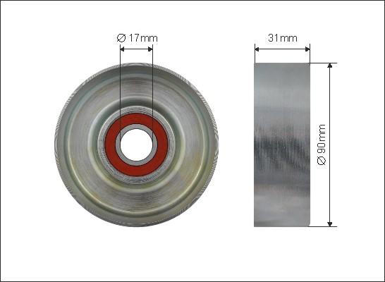 Caffaro 500467 - Galoppino / Guidacinghia, Cinghia Poly-V autozon.pro