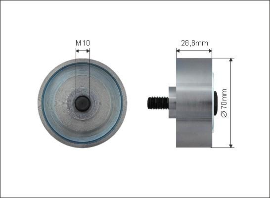 Caffaro 500423 - Galoppino / Guidacinghia, Cinghia Poly-V autozon.pro