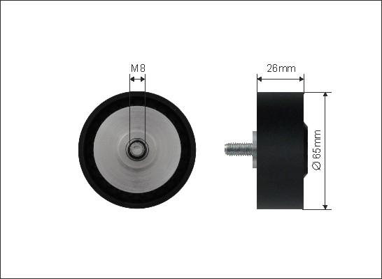 Caffaro 500542 - Galoppino / Guidacinghia, Cinghia Poly-V autozon.pro