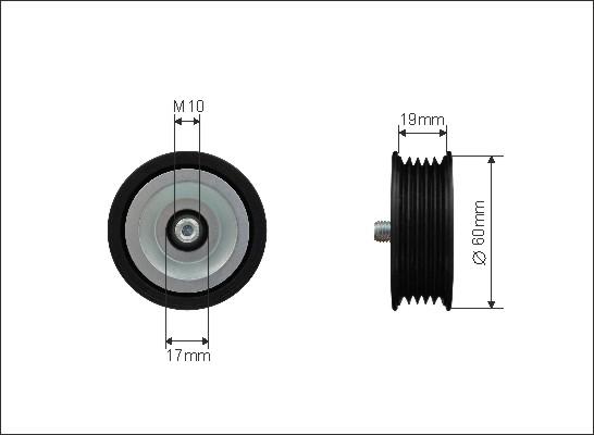 Caffaro 500095 - Galoppino / Guidacinghia, Cinghia Poly-V autozon.pro