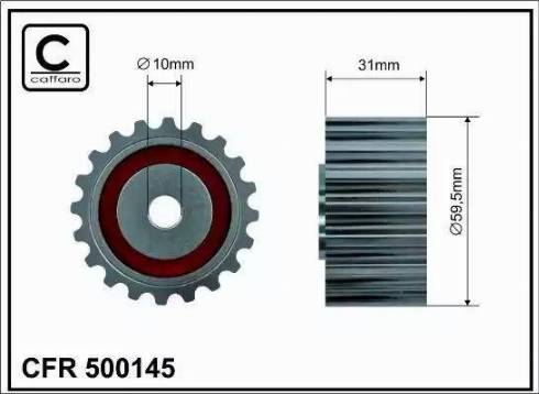 Caffaro 500145 - Galoppino / Guidacinghia, Cinghia dentata autozon.pro