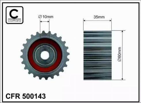 Caffaro 500143 - Galoppino / Guidacinghia, Cinghia dentata autozon.pro