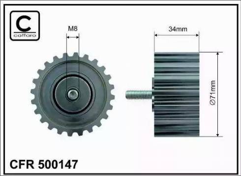 Caffaro 500147 - Galoppino / Guidacinghia, Cinghia dentata autozon.pro