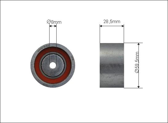 Caffaro 500111 - Rullo tenditore, Cinghia dentata autozon.pro