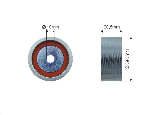 Caffaro 500136 - Rullo tenditore, Cinghia dentata autozon.pro