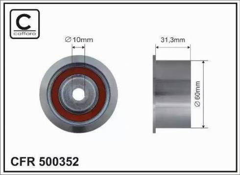 Caffaro 500352 - Galoppino / Guidacinghia, Cinghia dentata autozon.pro