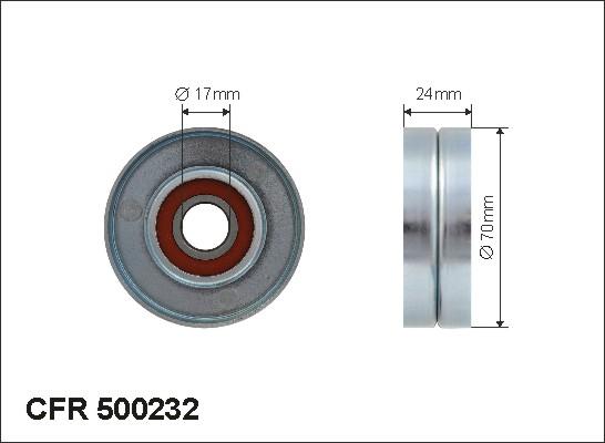 Caffaro 500232 - Galoppino / Guidacinghia, Cinghia Poly-V autozon.pro