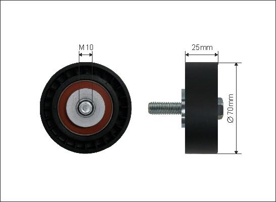 Caffaro 19-43 - Galoppino / Guidacinghia, Cinghia Poly-V autozon.pro