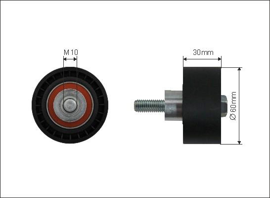 Caffaro 127-10 - Galoppino / Guidacinghia, Cinghia dentata autozon.pro