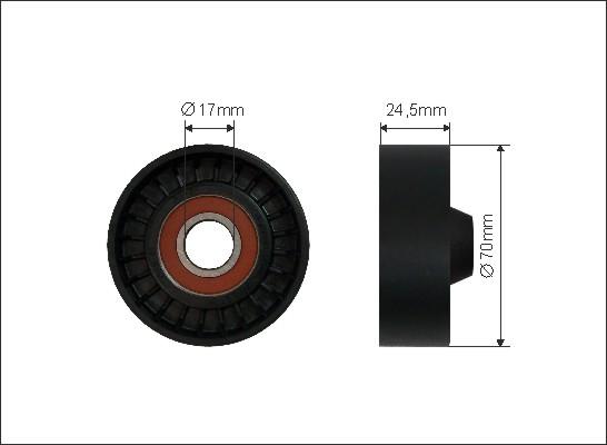 Caffaro 341-00 - Galoppino / Guidacinghia, Cinghia Poly-V autozon.pro