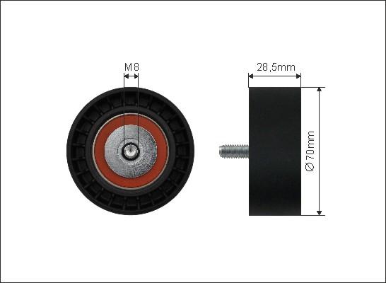 Caffaro 35-49 - Galoppino / Guidacinghia, Cinghia Poly-V autozon.pro