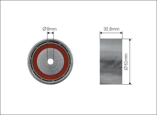 Caffaro 352-120 - Rullo tenditore, Cinghia dentata autozon.pro