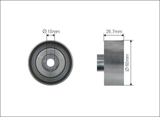 Caffaro 308-37 - Galoppino / Guidacinghia, Cinghia Poly-V autozon.pro