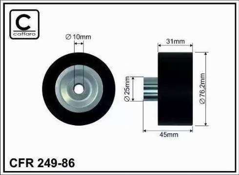 Caffaro 249-86 - Galoppino / Guidacinghia, Cinghia Poly-V autozon.pro