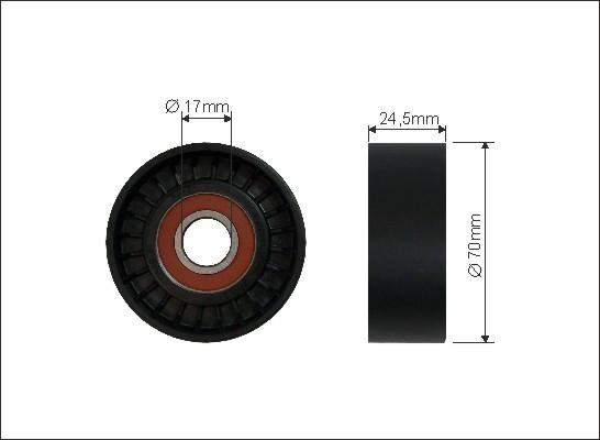 Caffaro 280-00 - Galoppino / Guidacinghia, Cinghia Poly-V autozon.pro