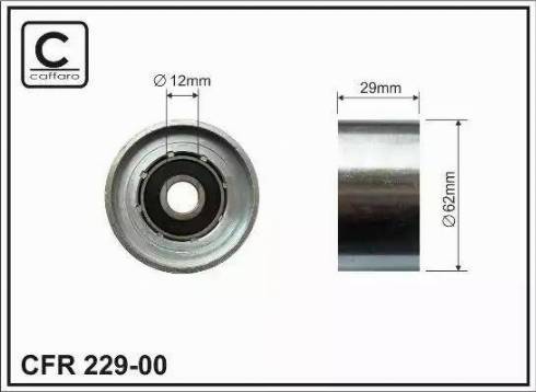 Caffaro 229-00 - Galoppino / Guidacinghia, Cinghia dentata autozon.pro